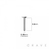 IMPLANT GRADE TITANIUM THREADLESS PUSH IN CZ CENTER DOUBLE NORTHERN STAR TOP PART